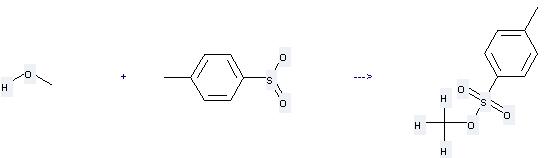 Benzenesulfonic acid,4-methyl-, methyl ester can be prepared by toluene-4-sulfinic acid and methanol at the ambient temperature